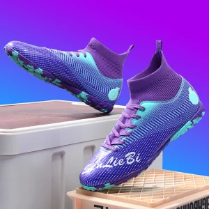 Alternative view of Bottes de Football originales pour hommes, chaussures de Football rapides, chaussures de Football professionnelles, crampons d'entraînement, baskets TF/FG, bottes de Football en salle