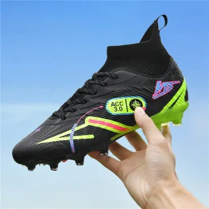Alternative view of Chaussures de Football professionnelles pour adolescents, garçons et filles, chaussures de sport antidérapantes et respirantes, nouvelle collection