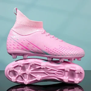 Alternative view of Chaussures de Football professionnelles originales pour hommes, baskets montantes en cuir légères pour salle de Futsal